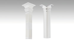 MeisterWerke Zubehör-Steckfußleiste Innenecke Hamburgerprofil-weiß 2001 - 10 PK / 11 PK / 12 PK / 13 PK