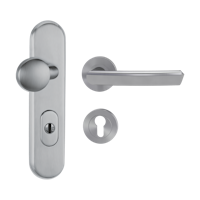 Griffwerk Jette Kombi-Schutz-Garnitur TITANO_882 -EM 72mm Zylinderabdeckung Tür 38-50mm R JETTE CRYSTAL Edelstahl matt