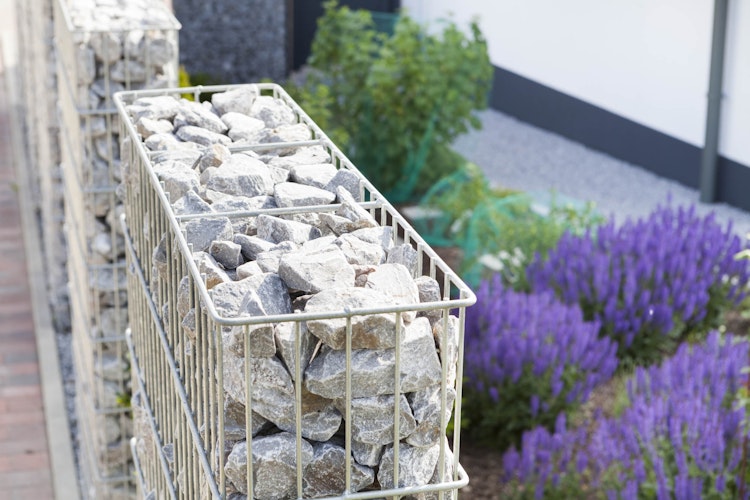 dz Gabionen-Korb JUMBO 1000 inklusive Pfosten zum Einbetonieren