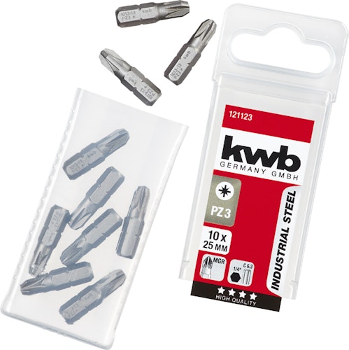 kwb 10 Bits 25mm PZ 3 Industry SB 121123