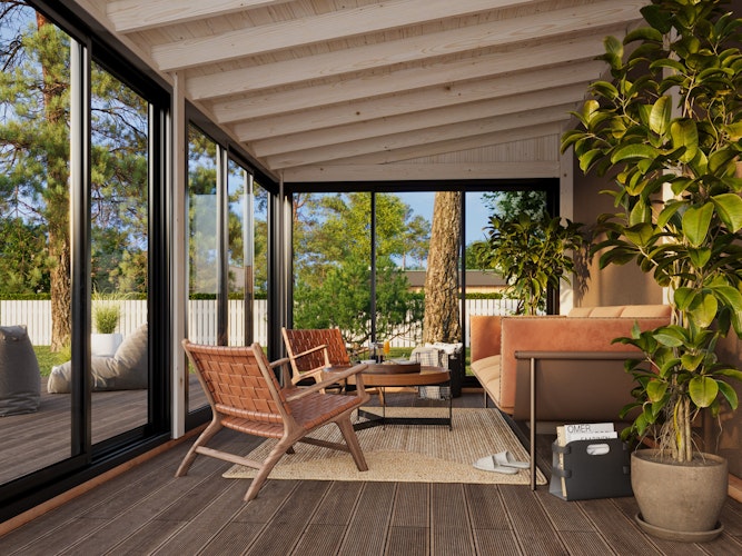 Palmako Glashaus Lumi 16,2 m² (Wintergartenanbau) - Slide Plus