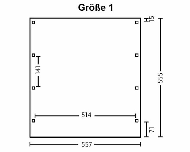 Skan Holz Friesland - Flachdach Doppelcarport Profil - Breite 557 cm Nadelholz
