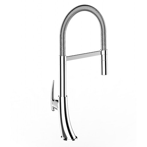 Wasserhahn Küchenarmatur, LEAF, mit 360° schwenkbarem Auslauf, abnehmbare 2 strahl Handbrause, Verchromt
