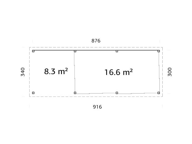 Palmako Carport/Pavillon Connect Lenna 24,9 m² Set 418 Slide