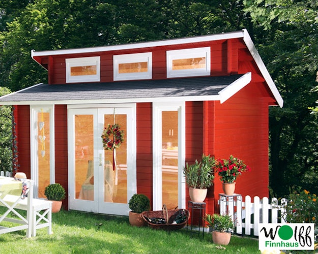 Wolff Finnhaus Blockbohlenhaus Langeoog 40 isolierverglast