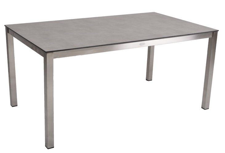 Garden Pleasure Tisch SIENNA 158 x 90 cm, Edelstahl / HPL Betonoptik