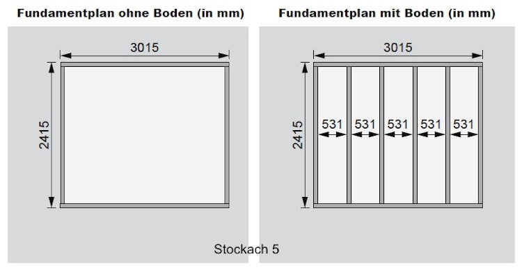 Karibu Woodfeeling Gartenhaus Stockach 2/3/4/5 - 19 mm