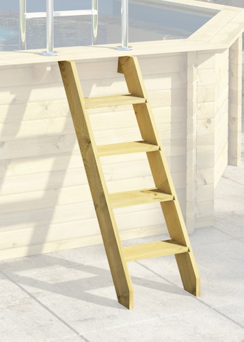 Karibu Pool Modell X1 400 x 400 cm - kesseldruckimprägniert mit Metallecke