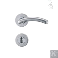 Griffwerk Wechselgarnitur GABRIELLA Chrom/Perla - Silbermatt