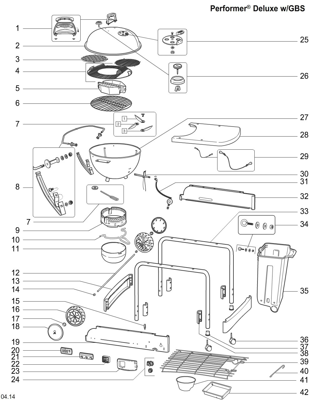 Explosionszeichnung Ersatzteile