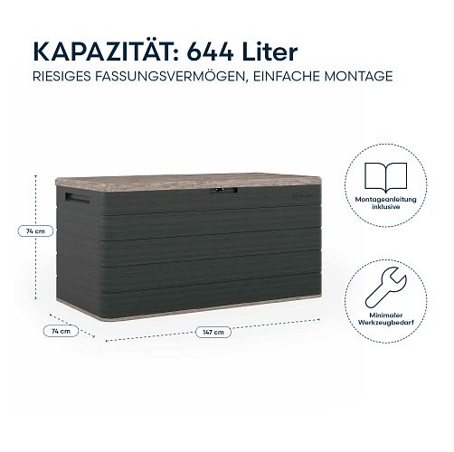 Suncast Kunststoff-Gartenbox 644 L