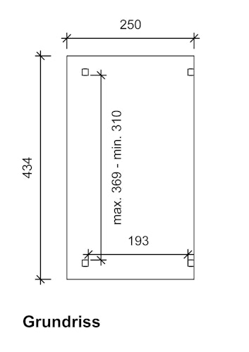 Skan Holz Sanremo aus Leimholz ohne Mittelpfosten Breite 434 cm freistehende Terrassenüberdachung