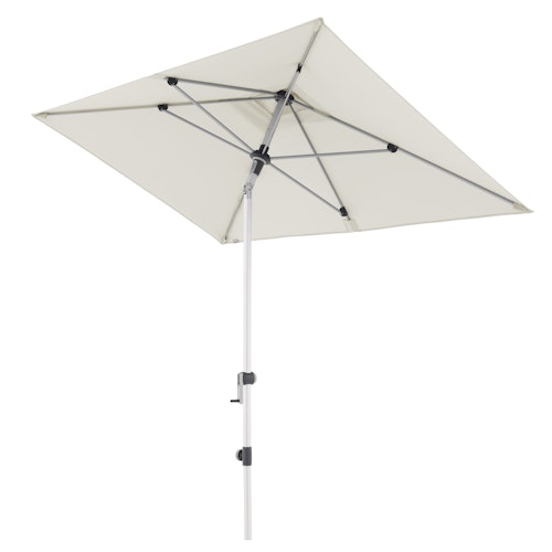 doppler Mittelmastschirm EXPERT 220 x 140 Auto-Tilt, Aluminium Silber / 100 % Polyester 180 g/m²