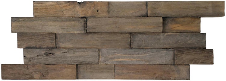 INDO rustikale Holzwandverkleidung Teak DA52050CH Charred