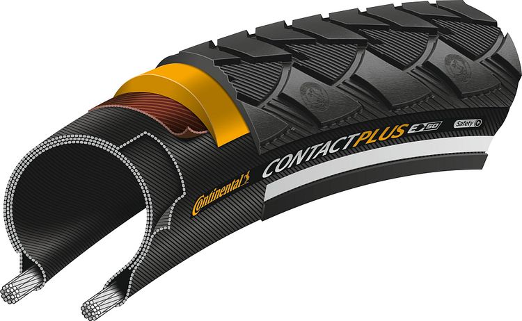 Continental Contact Plus Reifen 28 × 1,60" schwarz