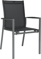 STERN Stapelsessel NEW LEVANTO, Aluminium / Textilen / Alu-Armlehnen