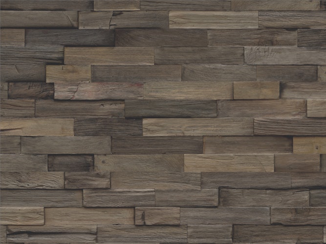 INDO rustikale Holzwandverkleidung Teak DA52050CH Charred