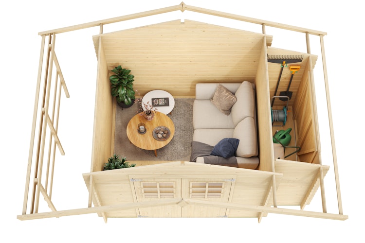 Lasita Maja Gartenhaus Vilano 2 - 28 mm