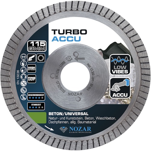 Nozar Diamant-Trennscheibe Turbo ACCU