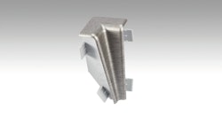 MEISTER Innenecken Fußleiste Profil 3PK (4 Stk./VPE)  Edelstahl-Optik 2002