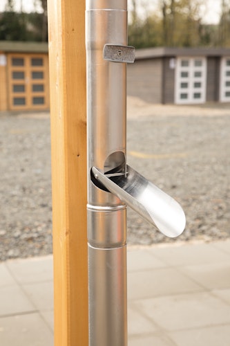 Wolff Finnhaus Aludachrundrinnenset SD bis 300 cm mit 2 Fallrohren