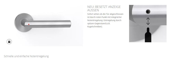 Griffwerk Türgriff smart2lock 2.0 LOREDANA PROFESSIONAL Schraubtechnik -Edelstahl poliert/matt