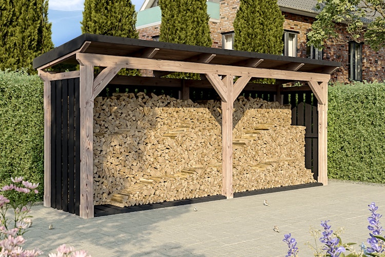 Skan Holz Holzunterstand Kaminholzlager Holm 2