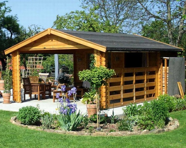 Skan Holz 28 mm Gartenhaus Terrassenhaus 28 / Alicante