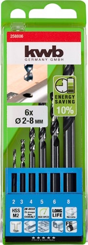 kwb Akku Top HI-NOX HSS Bohrersatz 6 tlg 258806