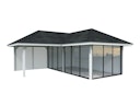 Vorschaubild Palmako Pavillon Bianca 24,9 m² Set 514 Slide Plus mit Isolierglas-Schiebetüren