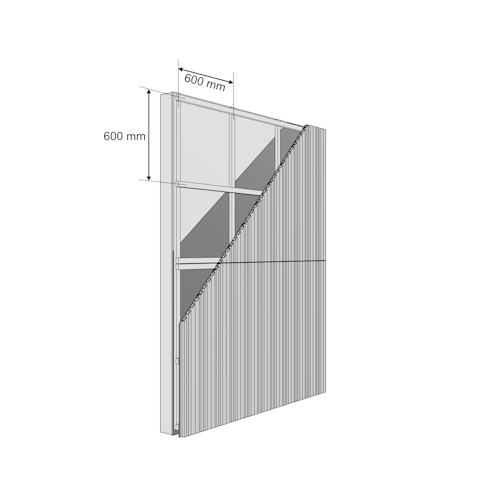 Fiberdeck WEO 35 Fassadenprofil BSK E 33 x 170 mm