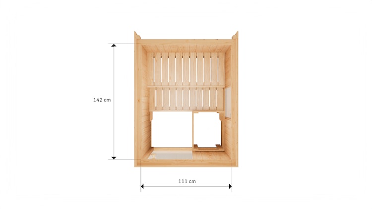 Bertilo Sauna Model 1 Mini white - 58 mm