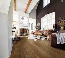 MEISTER Lindura-Holzboden HD 400 (EasyStep SF - B-Ware) | naturgeölt 2200 mm x 270 mm  Eiche authentic olivgrün Vintage-Struktur gebürstet 8903 - 2200 mm - 2. Wahl