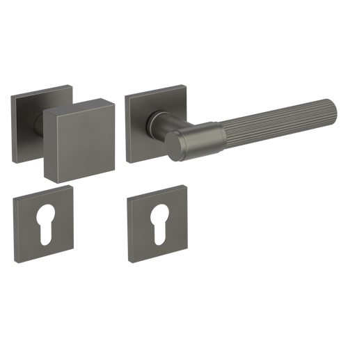 Griffwerk Wechselgarnitur VAYA 136 ARIS fast2fix Fast2Fix Rosetten eckig Knopf SQUARE Kaschmirgrau R