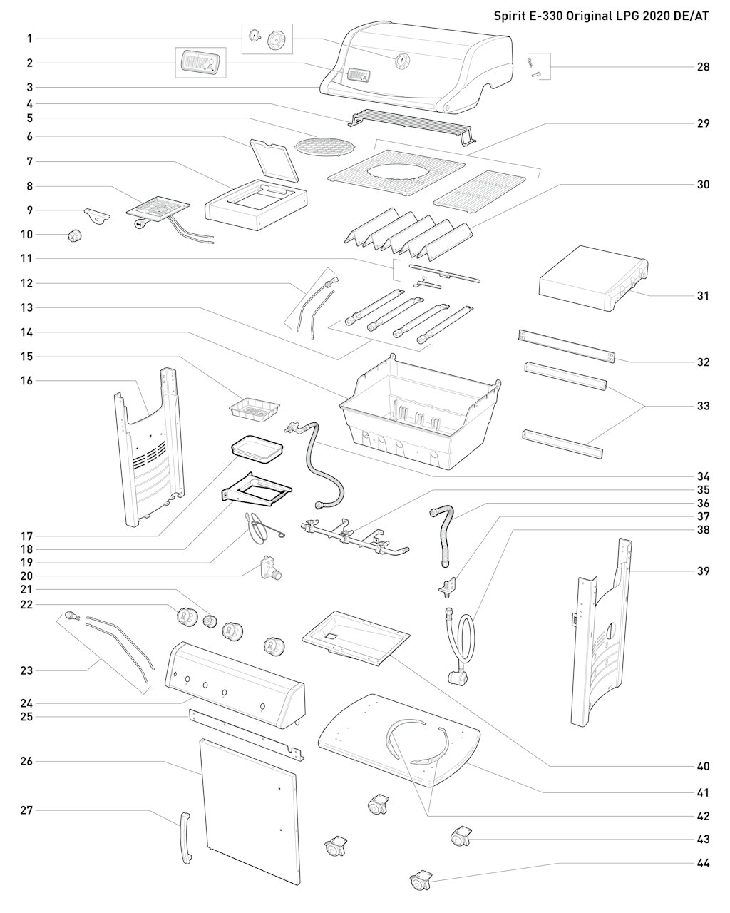 Explosionszeichnung Ersatzteile