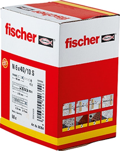 fischer Nageldübel N 6x40/10 S (50 Stück)