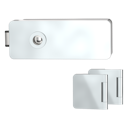 Vorschaubild Griffwerk GATE | DESIGN MANUFAKTUR 1.0 -Edelstahl Optik poliert -Ganzglastürbeschlagset -3-teiliger Bandsatz -ohne Griff -UV