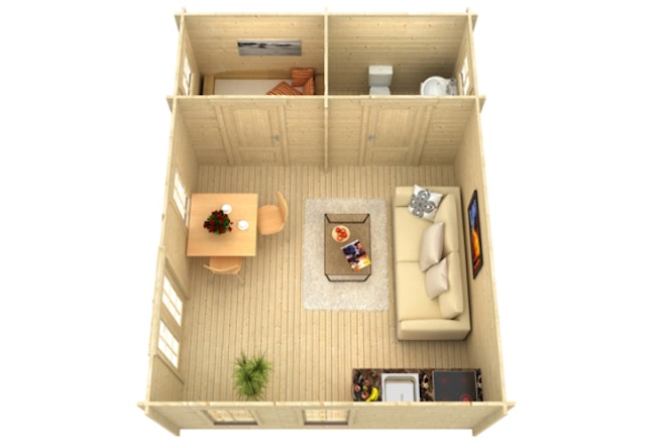 Skan Holz 70 mm Blockbohlenhaus Toronto 2