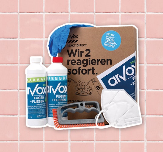 Arvox Pro Fugen + Fliesen 2-Komponenten-Reiniger STARTERSET