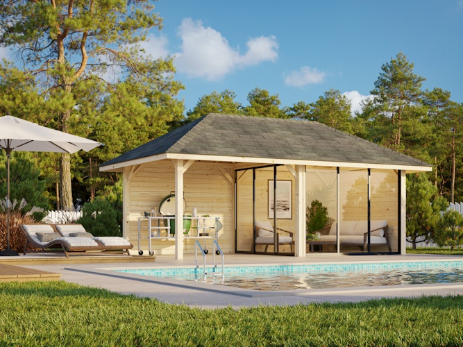 Palmako Pavillon Bianca 16,6 m² Set 205 Slide - 28 mm