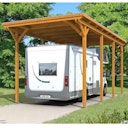 Vorschaubild Skan Holz Caravan-Carport Emsland 404x846 cm mit erhöhter Einfahrt