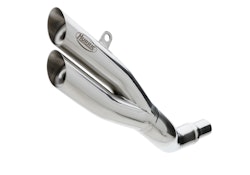 HURRIC SLIP-ON Schalldämpfer Pro 2 Edelstahl hochglanzpoliert für HONDA CB750 Hornet