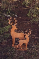 Badeko Hirsch-Deko „Leon“ (120 cm) in Edelrostoptik