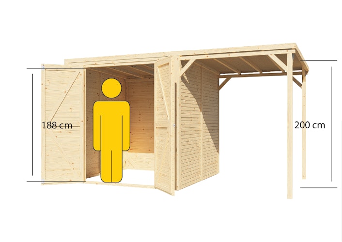 Bertilo Gerätehaus Box 2 Plus - 18 mm