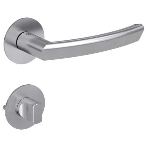 Griffwerk Jette JETTE CRYSTAL PIATTA S -Edelstahl matt Rosettengarnitur rund -Flachrosette -WC TS 37-45mm