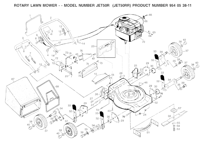 Husqvarna Rasenmäher gelegentliche Nutzung JET 50 R, 954053811, 2002-01