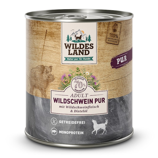 Wildes Land PUR Hundenassfutter 800gVorschaubild
