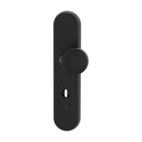 Griffwerk Kombischutzbeschlag TITANO_882 ES1 72mm Zylinderabdeckung Tür 38-50mm Graphitschwarz