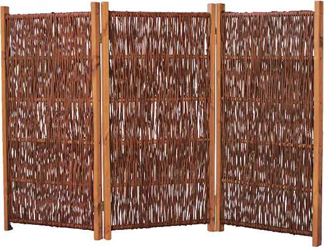 T&J SOFIA Weiden-Paravent 3-teilig 180 x 120 cm