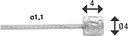 Vorschaubild Elvedes Schaltzug 49 strands 2250 mm grau